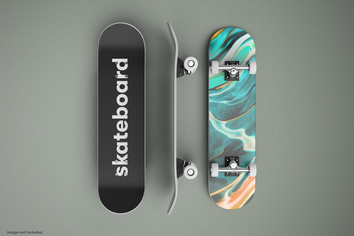 Realistic Skateboard Mockup