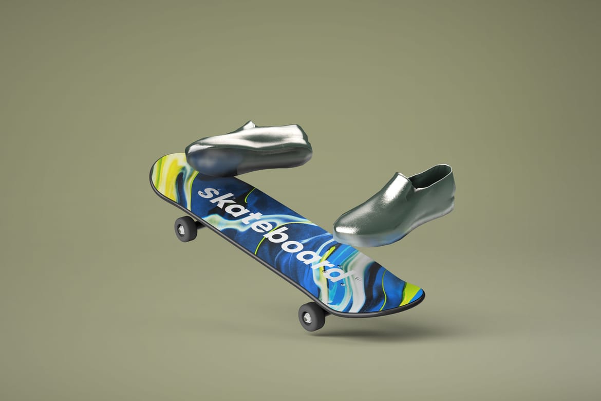 Realistic Skateboard Mockup