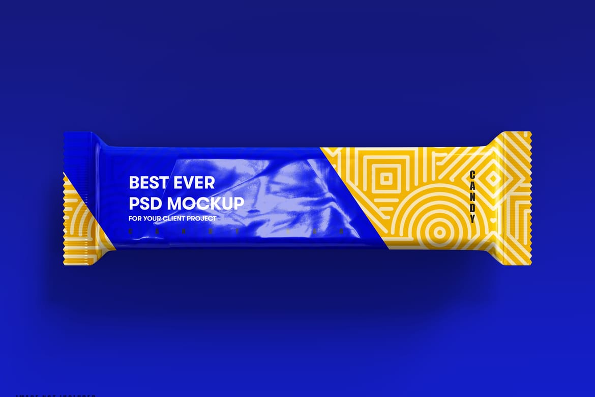 Aluminum Candy Bar Package Mockup