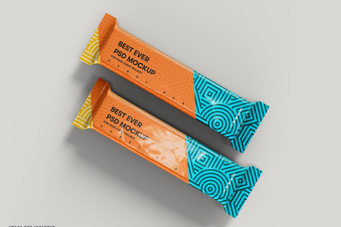 Aluminum Candy Bar Package Mockup