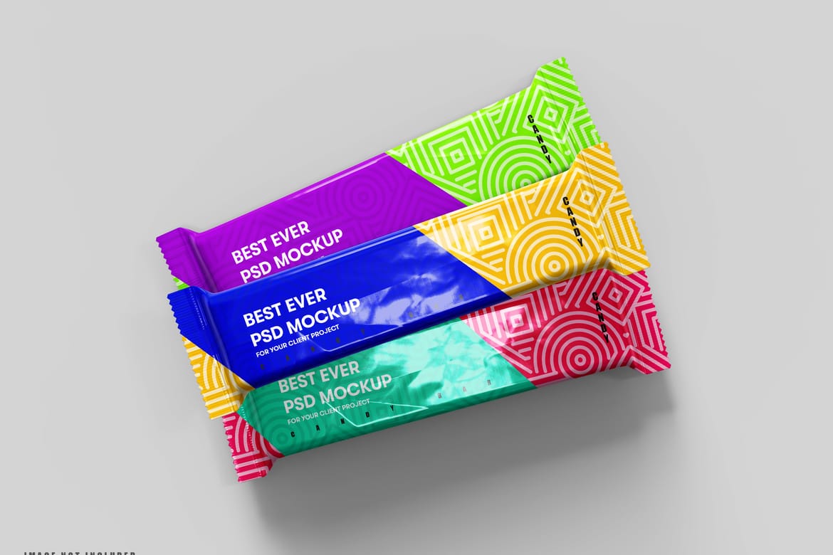 Aluminum Candy Bar Package Mockup