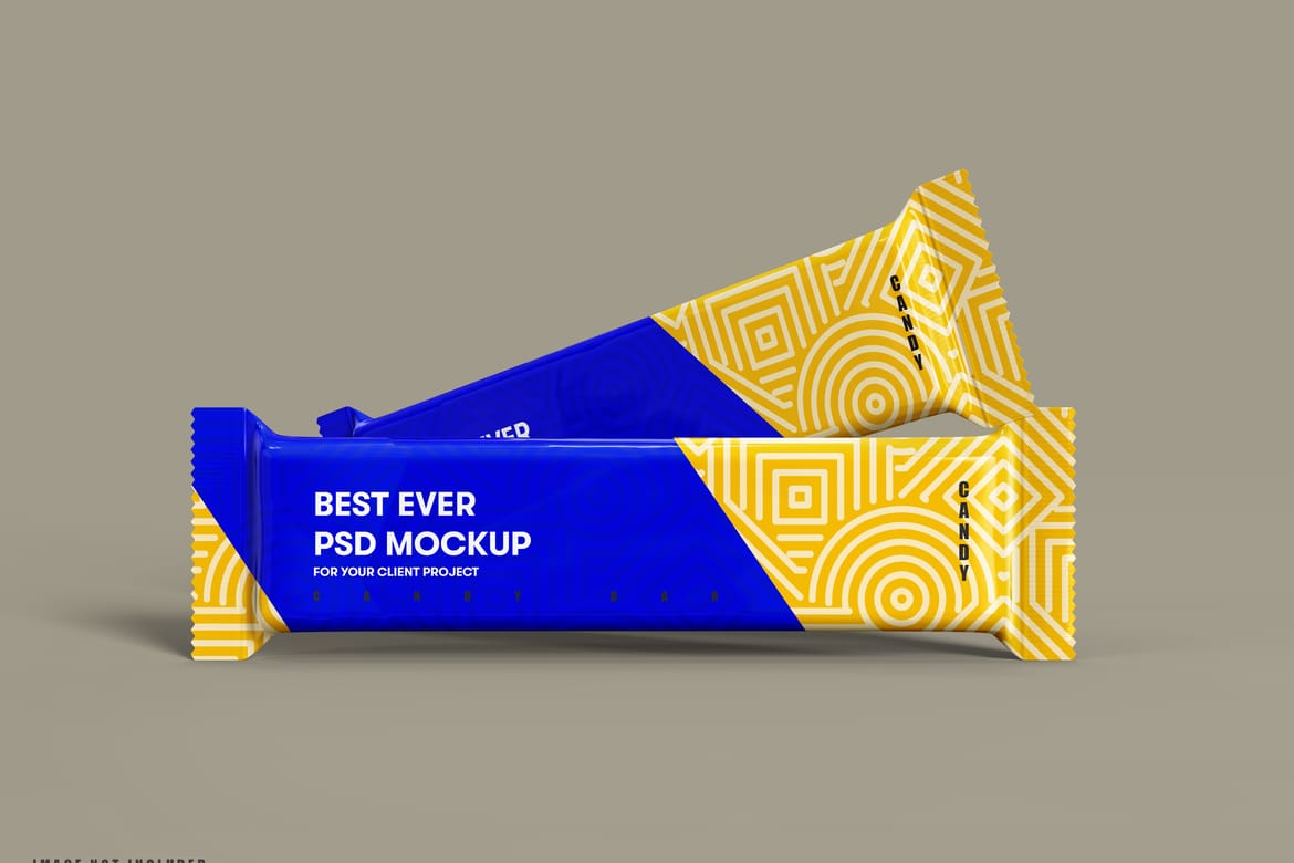 Aluminum Candy Bar Package Mockup
