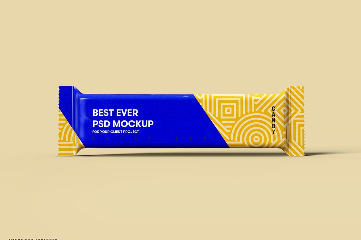 Aluminum Candy Bar Package Mockup
