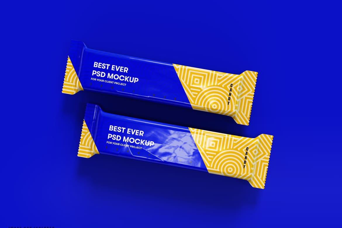 Aluminum Candy Bar Package Mockup