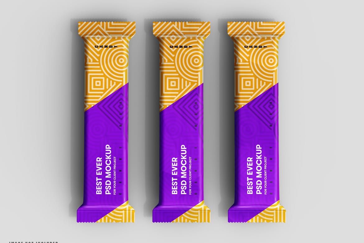 Aluminum Candy Bar Package Mockup