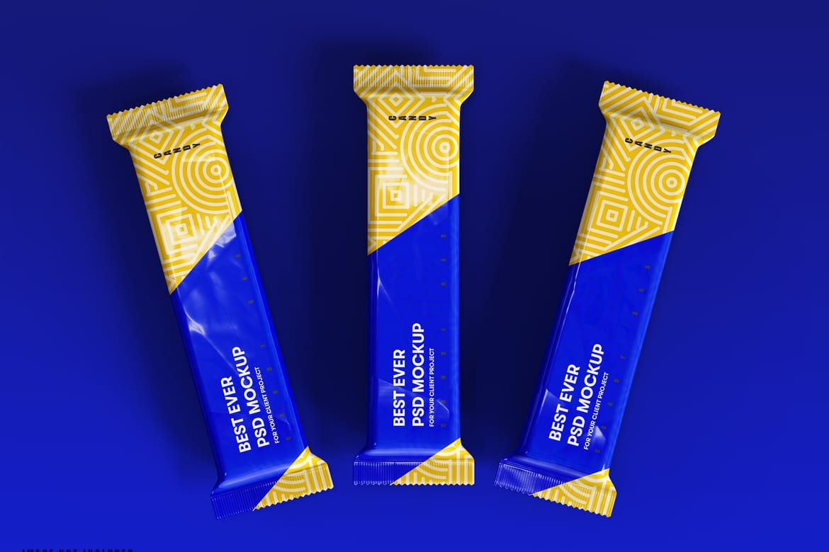 Aluminum Candy Bar Package Mockup