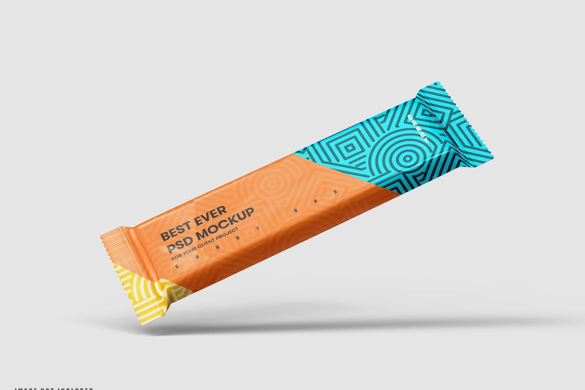 Aluminum Candy Bar Package Mockup