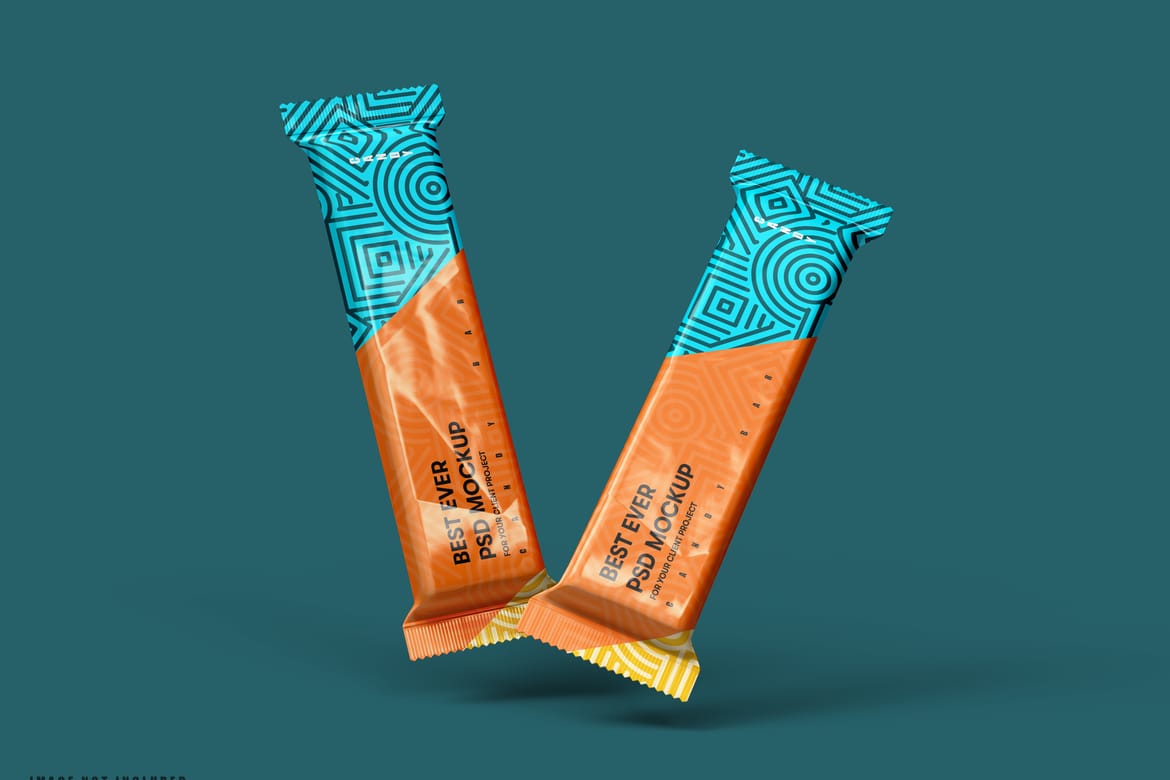 Aluminum Candy Bar Package Mockup