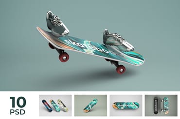 Realistic Skateboard Mockup