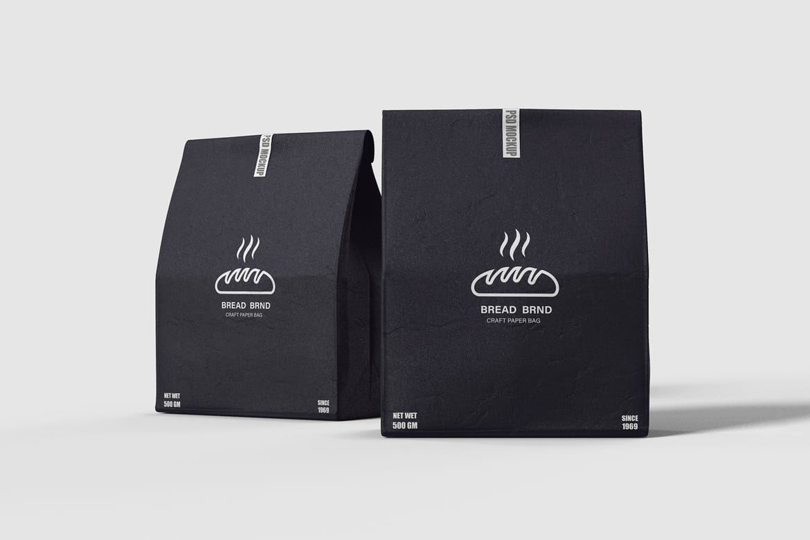 Kraft Paper Bag Mockup for Bread