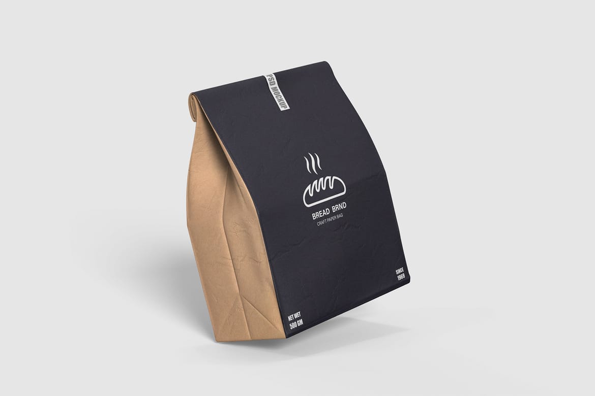 Kraft Paper Bag Mockup for Bread