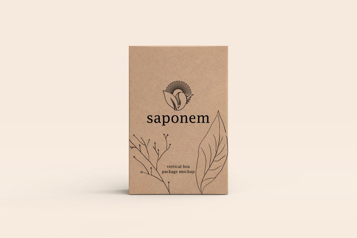 Kraft Soap Box Package Mockup