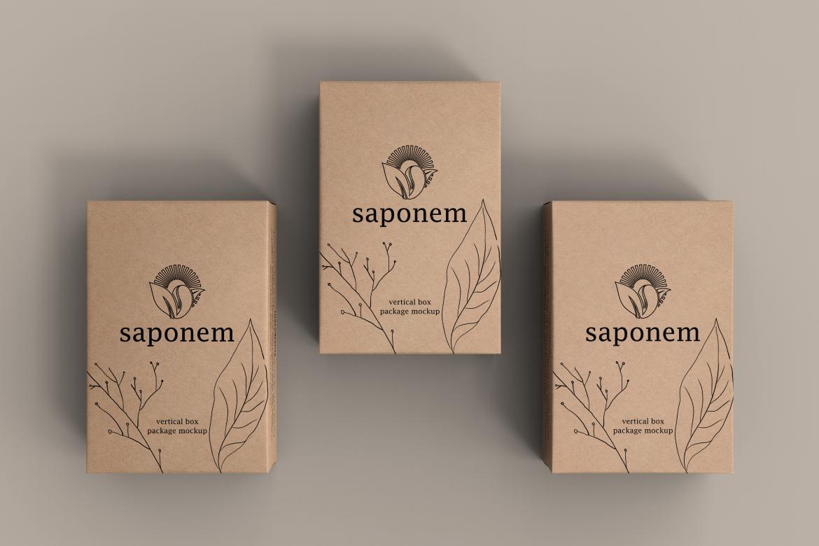 Kraft Soap Box Package Mockup