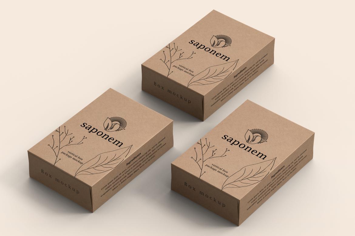 Kraft Soap Box Package Mockup
