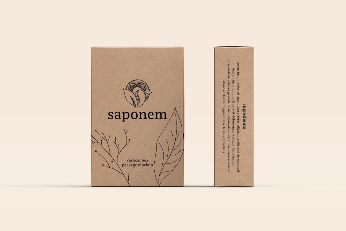 Kraft Soap Box Package Mockup