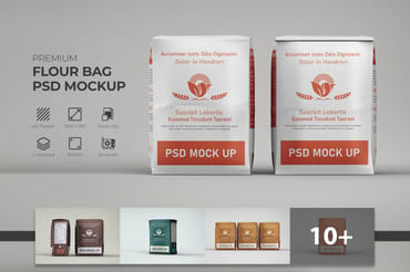 Flour Bag Package Mockup