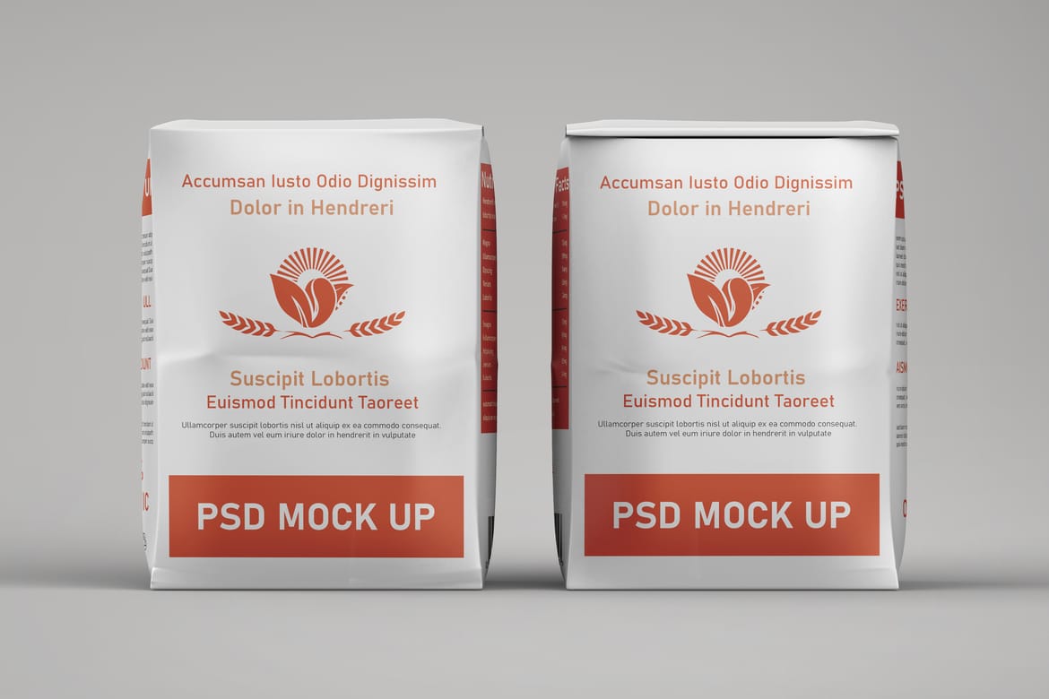 Flour Bag Package Mockup