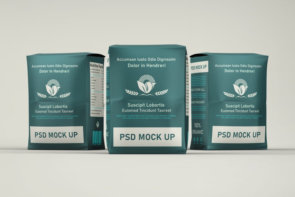 Flour Bag Package Mockup