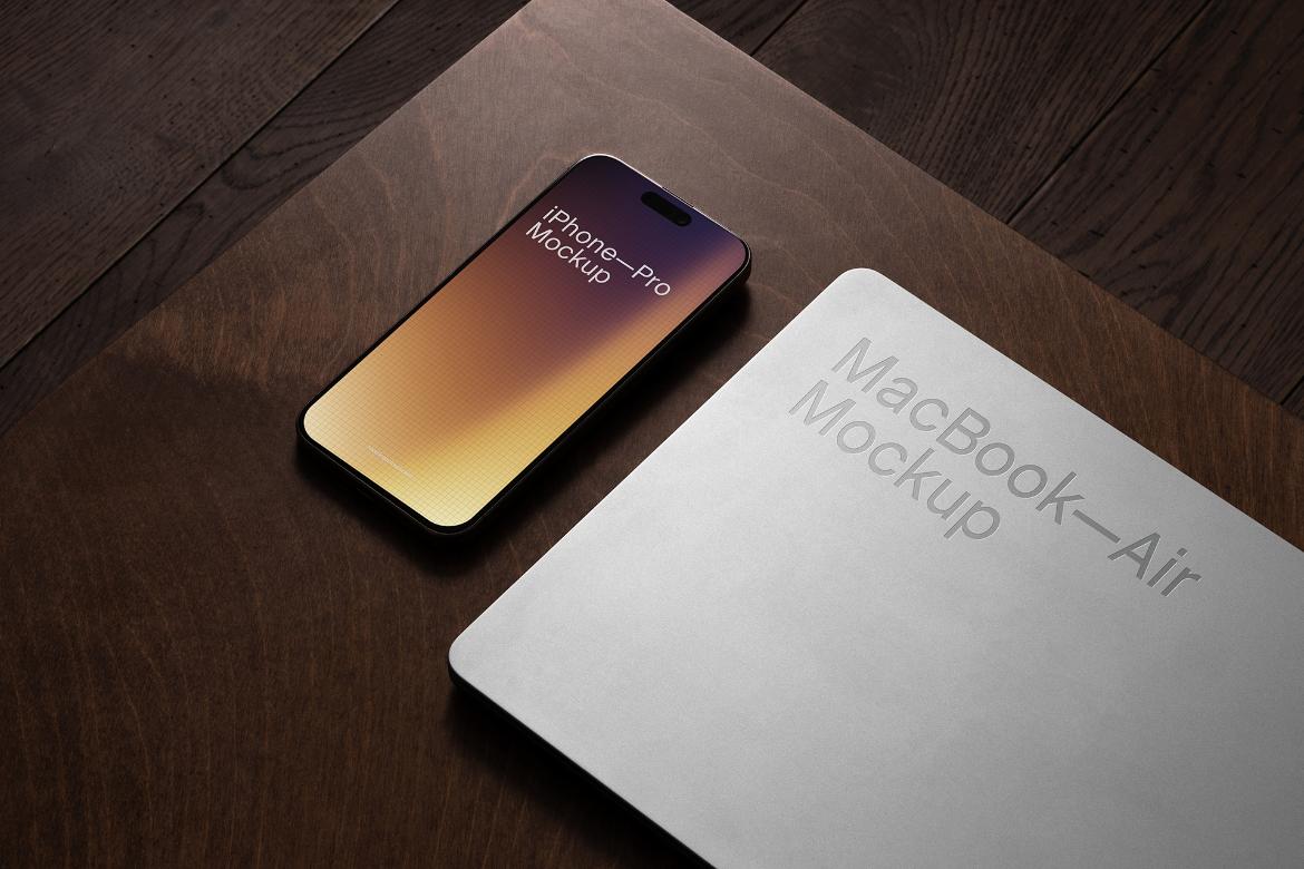 iPhone and MacBook Mockup / Oak Series 02