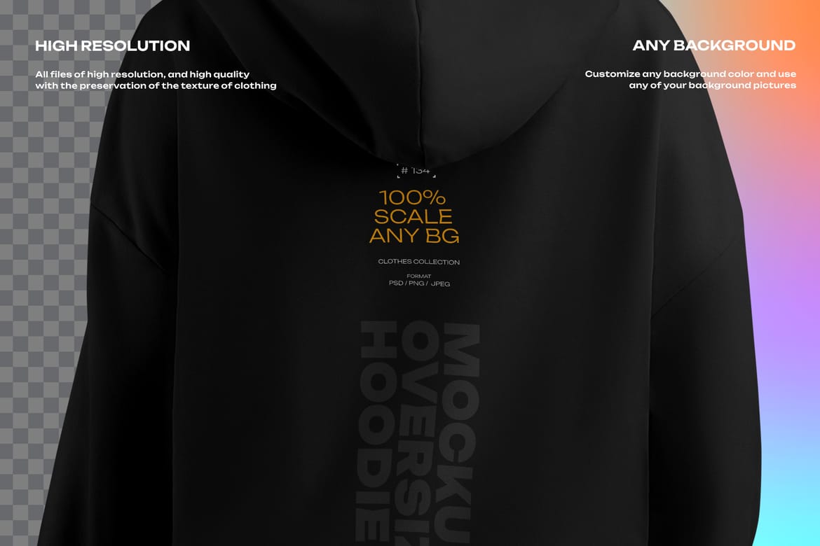 5 Mockups Woman Oversize Long Hoodie. vol.02
