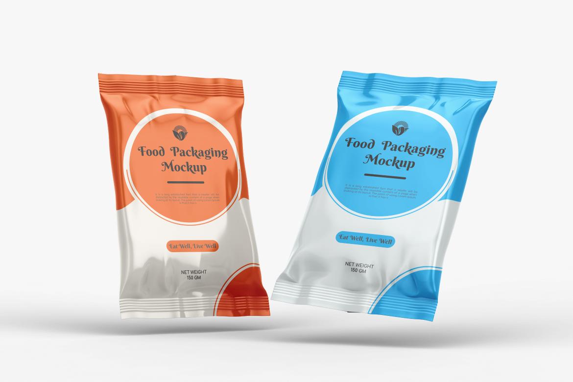 Glossy Snack Package Mockup