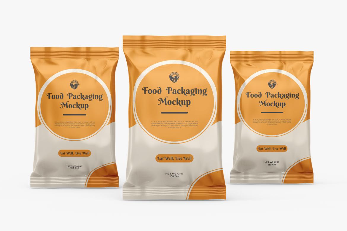 Glossy Snack Package Mockup