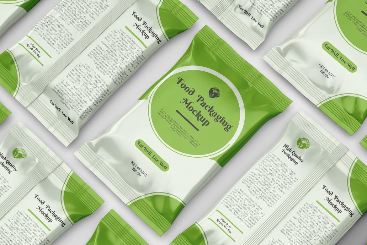Glossy Snack Package Mockup