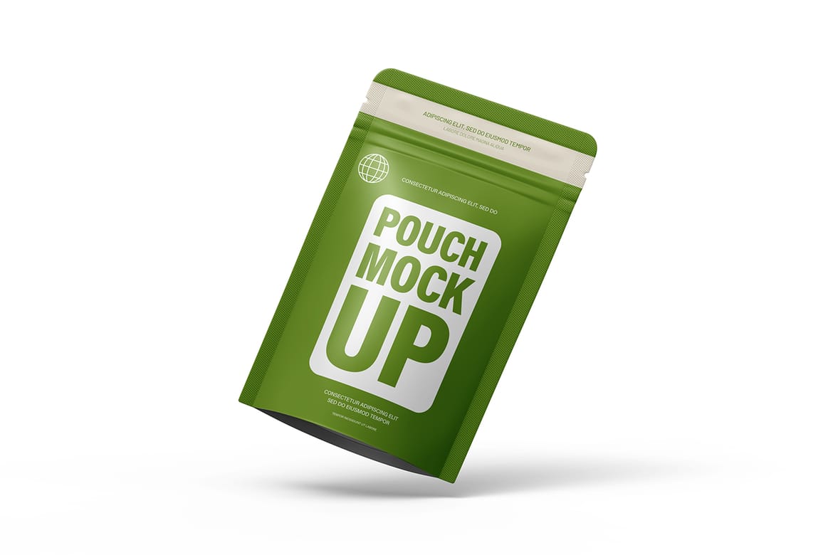 Small Zipper Pouch Packaging Design Mockup