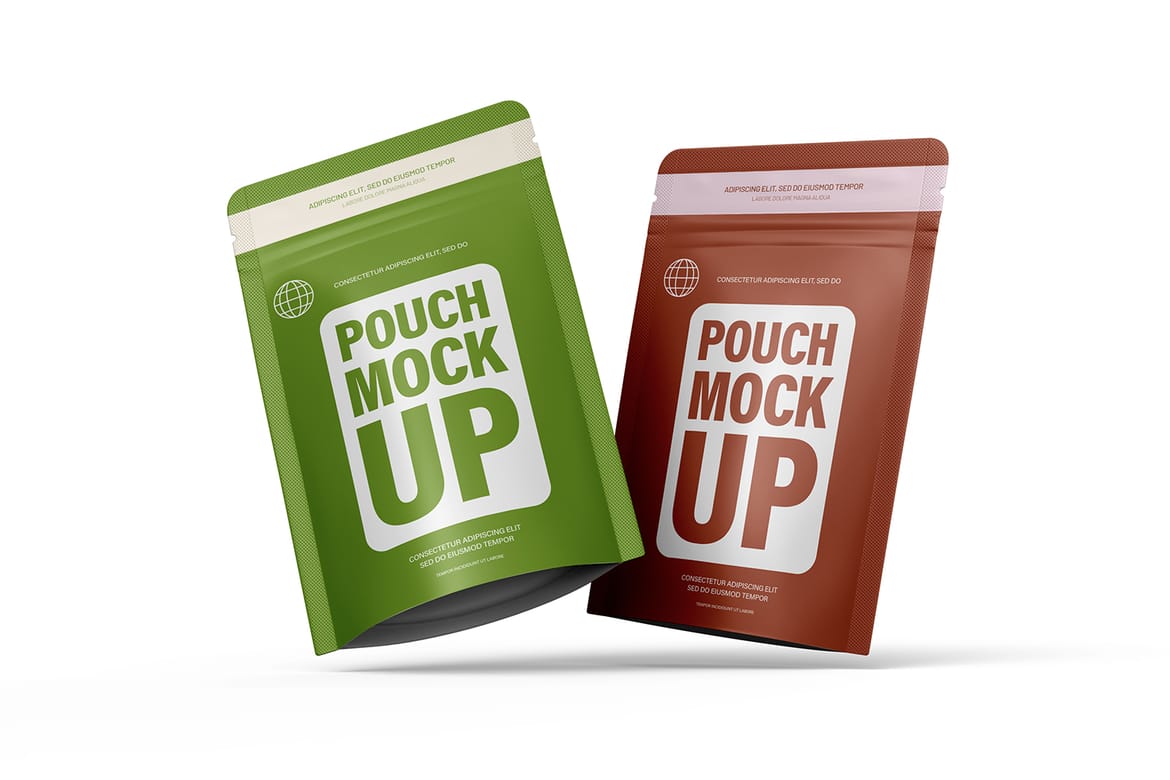 Small Zipper Pouch Packaging Design Mockup