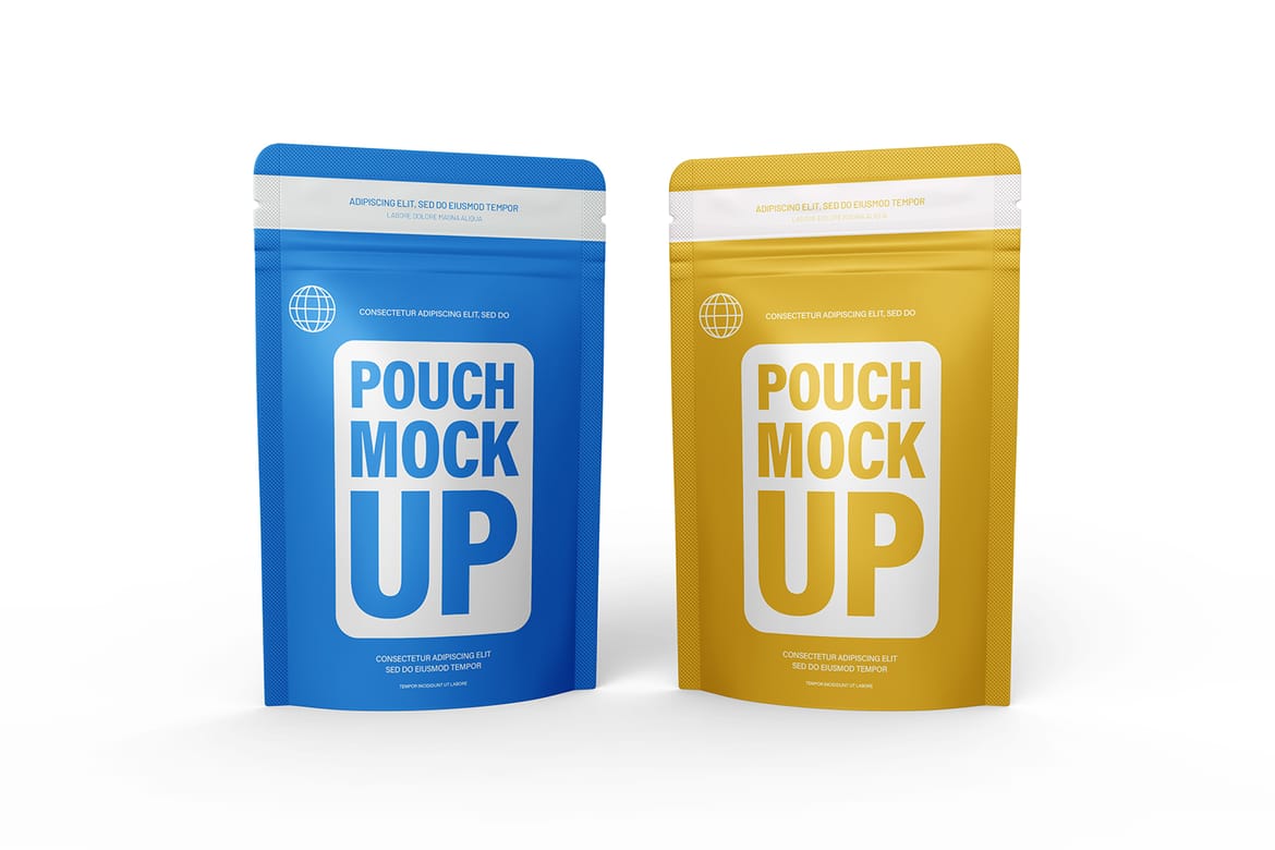 Small Zipper Pouch Packaging Design Mockup
