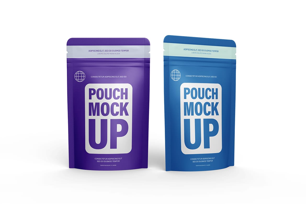 Small Zipper Pouch Packaging Design Mockup