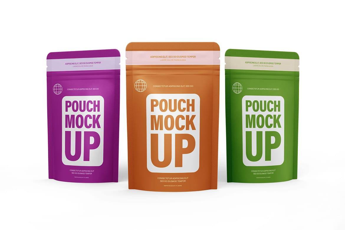 Small Zipper Pouch Packaging Design Mockup