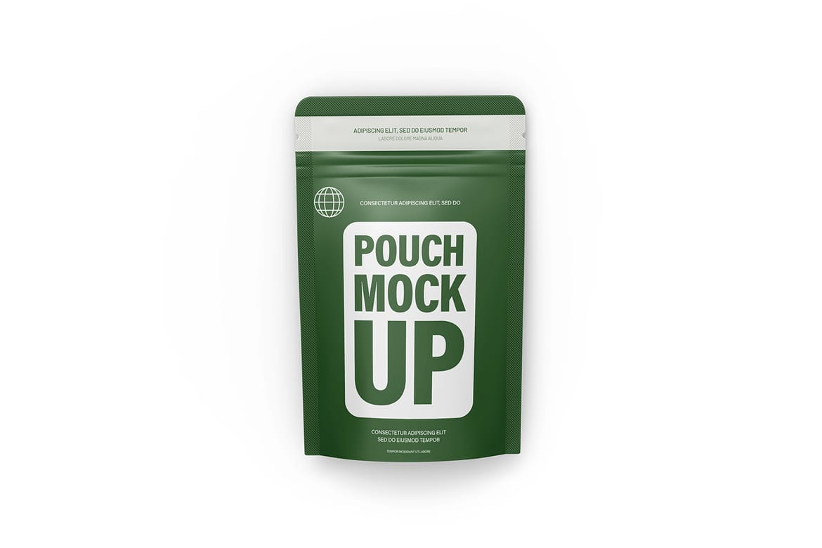 Small Zipper Pouch Packaging Design Mockup