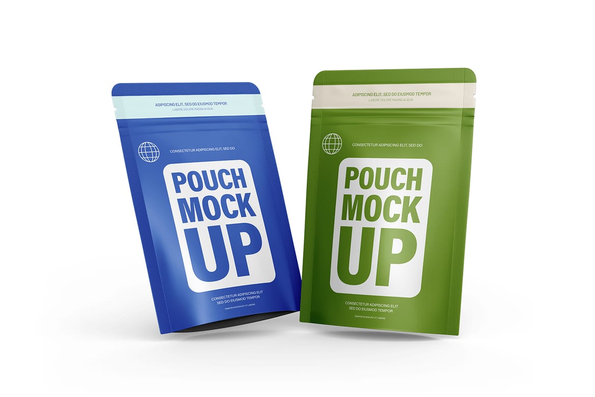 Small Zipper Pouch Packaging Design Mockup