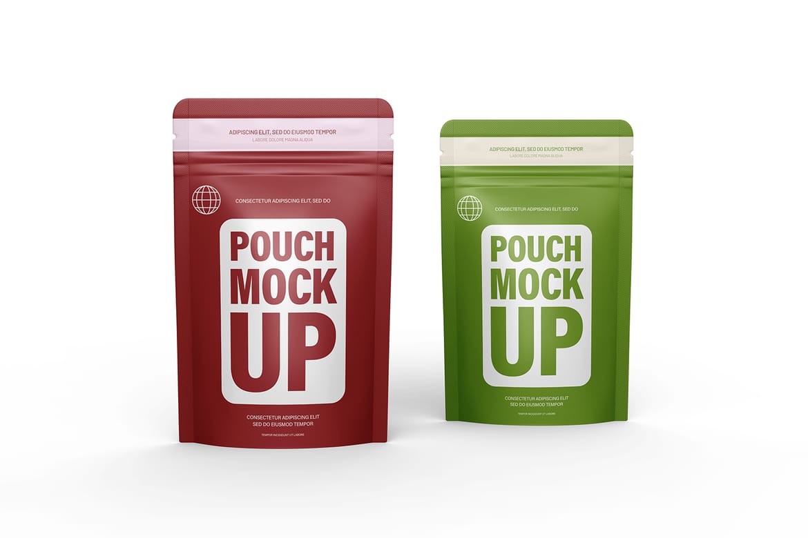 Small Zipper Pouch Packaging Design Mockup