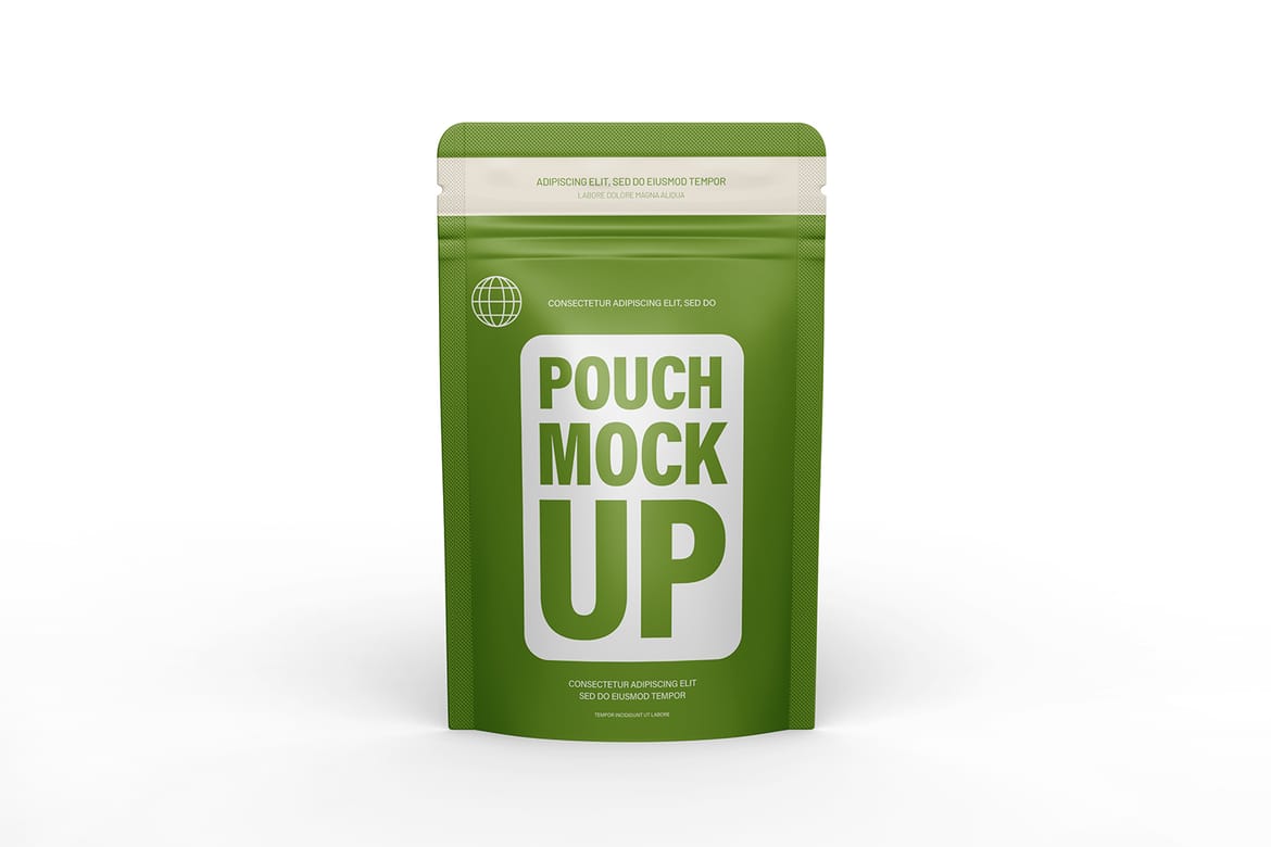 Small Zipper Pouch Packaging Design Mockup