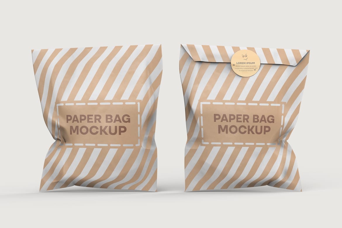 Craft Paper Bags Treat Candy Bag Mockup