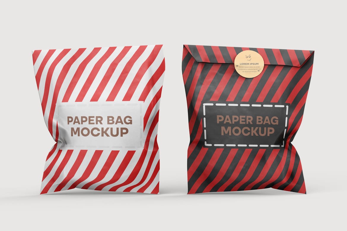 Craft Paper Bags Treat Candy Bag Mockup