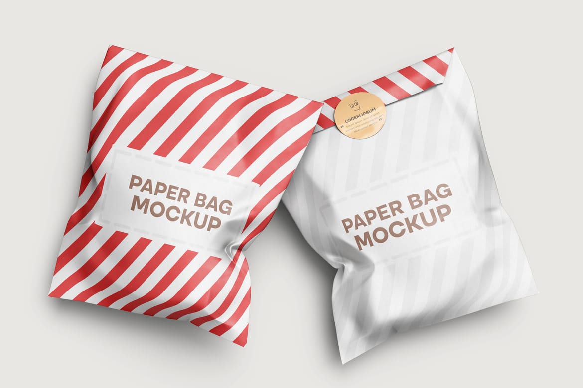 Craft Paper Bags Treat Candy Bag Mockup