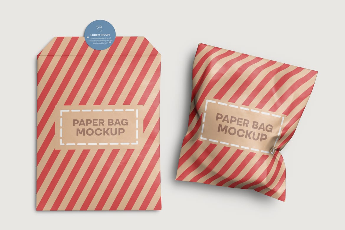 Craft Paper Bags Treat Candy Bag Mockup