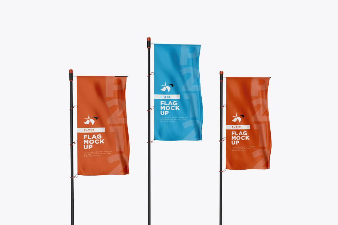 Stand Out Customizable Flag Mockup
