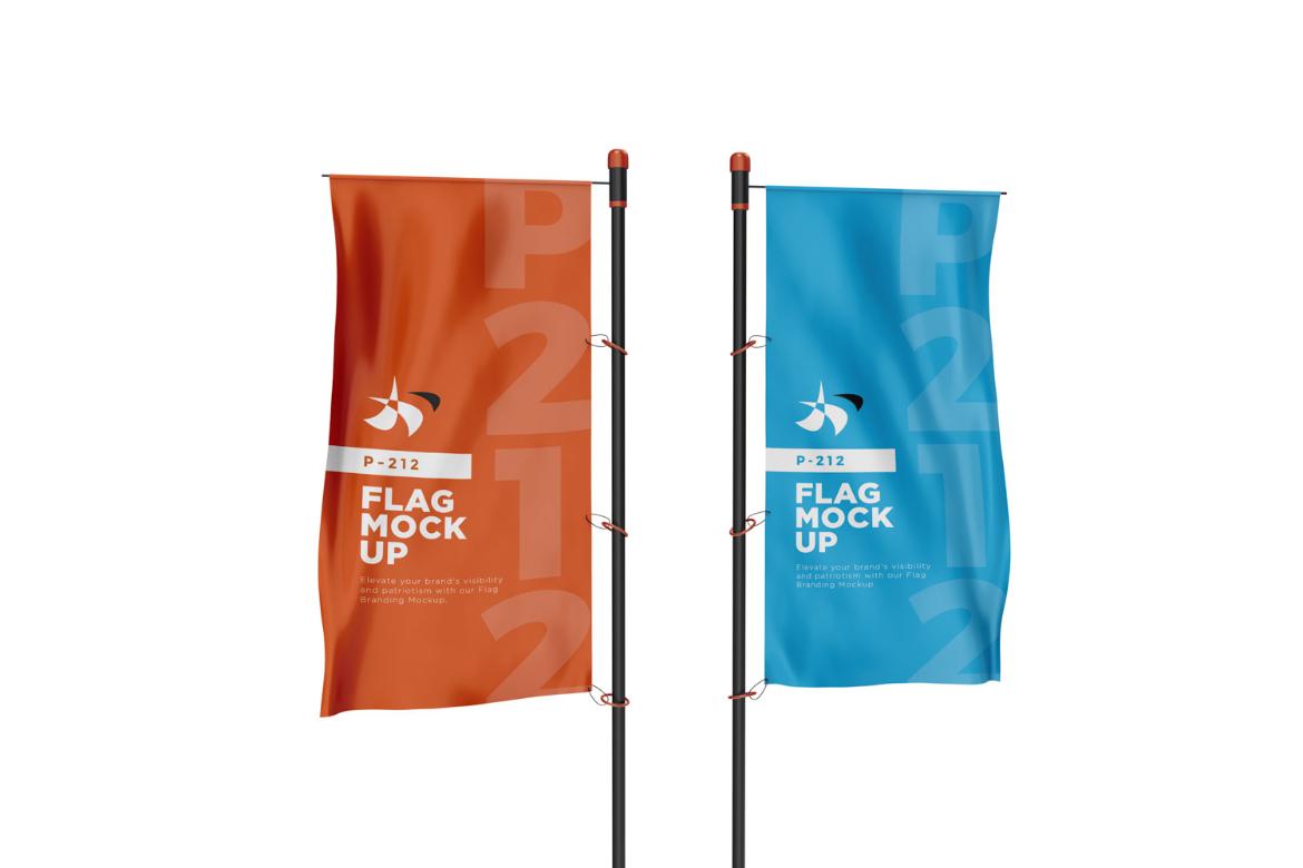 Stand Out Customizable Flag Mockup