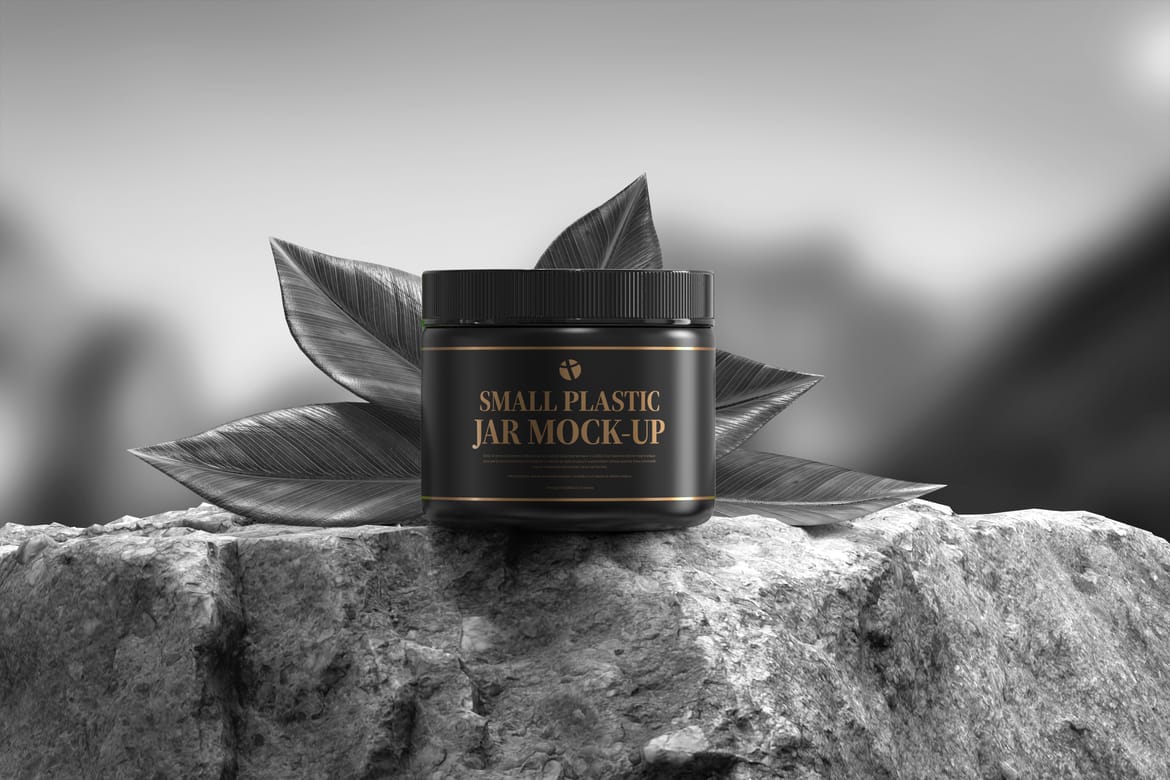 Plastic Small Jar PSD Mockup