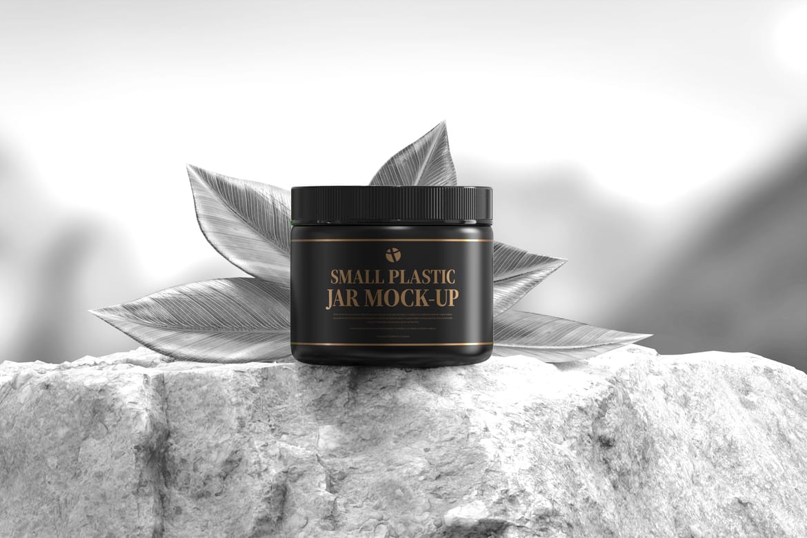 Plastic Small Jar PSD Mockup