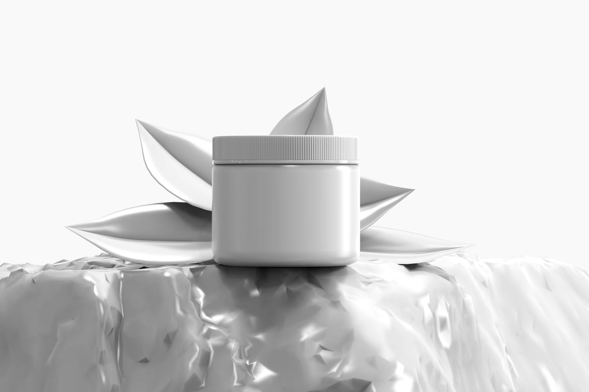 Plastic Small Jar PSD Mockup