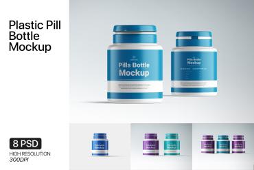 Plastic Pill Bottle Mockup