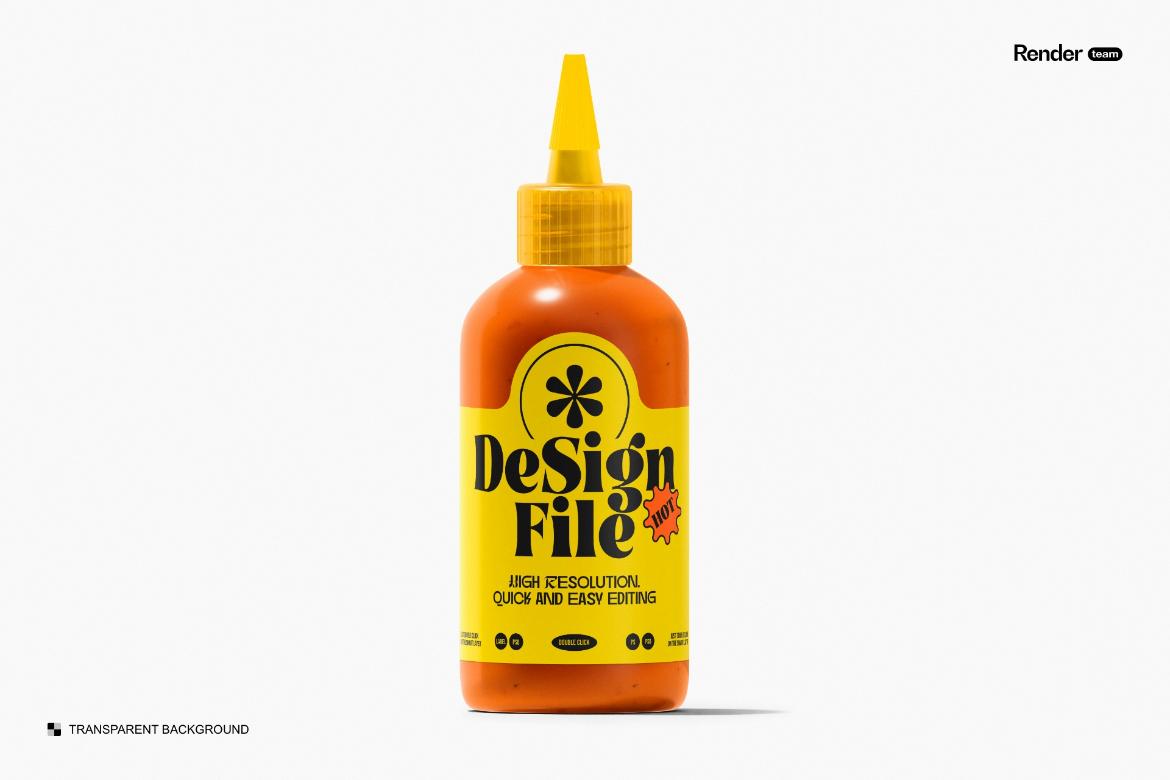 Sauce Bottle Mockup Set