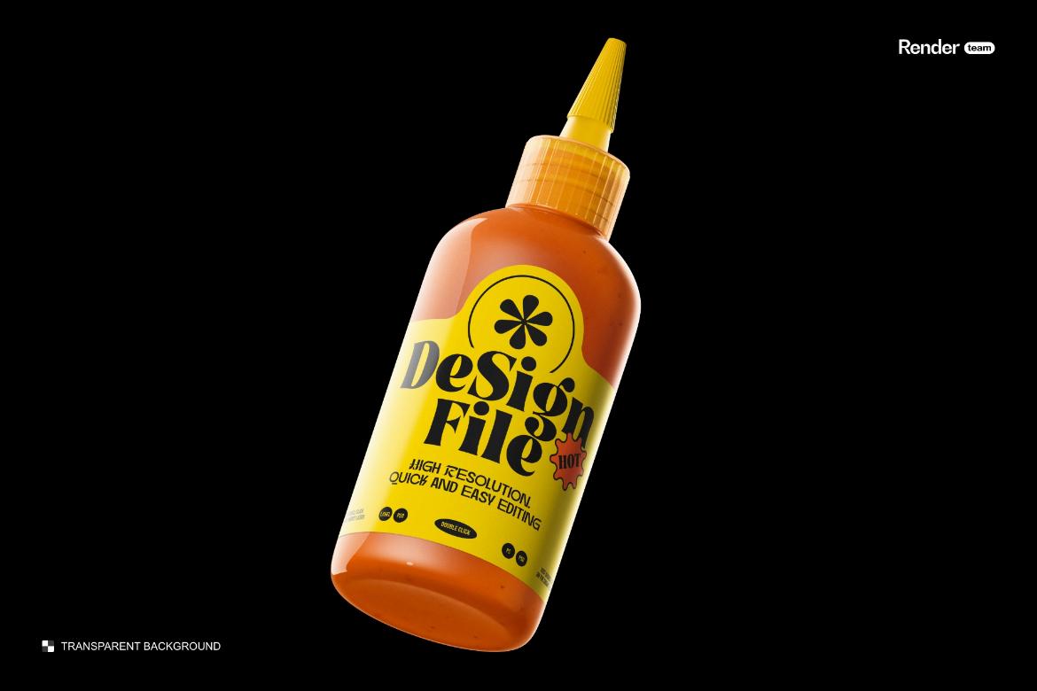 Sauce Bottle Mockup Set