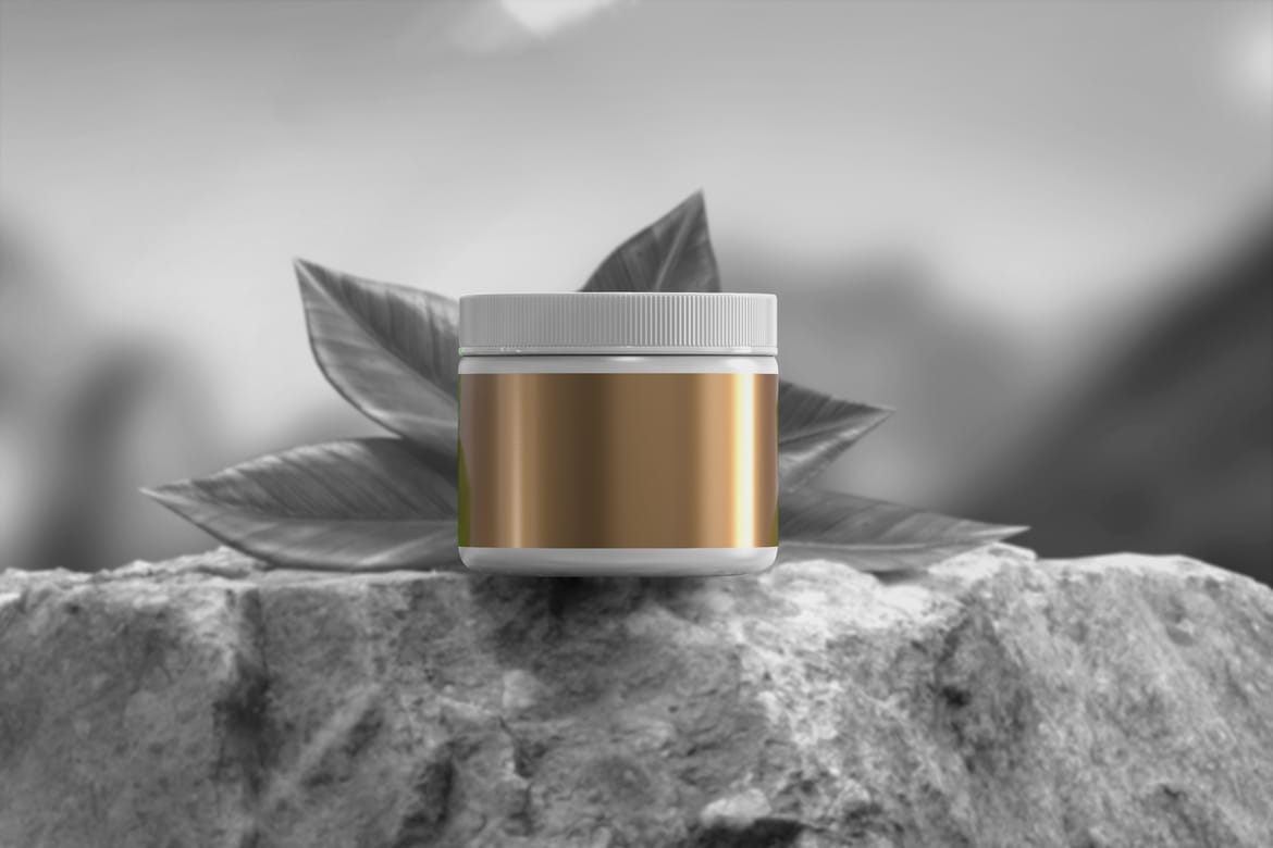 Plastic Small Jar PSD Mockup