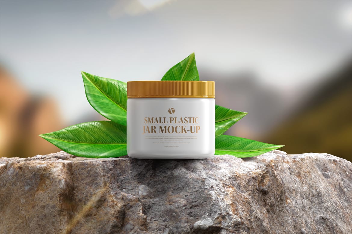 Plastic Small Jar PSD Mockup